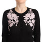 Dolce & Gabbana Elegant Floral Embroidery Cashmere Sweater