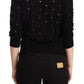 Dolce & Gabbana Elegant Black Cashmere Crystal Cardigan