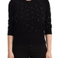 Dolce & Gabbana Elegant Black Cashmere Crystal Cardigan