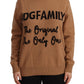 Dolce & Gabbana Chic Beige Cashmere Crewneck Sweater with #dgfamily Motive