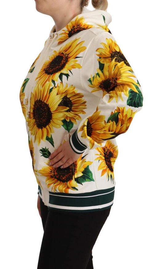 Dolce & Gabbana Floral Daisy Sunflower Hooded Sweater