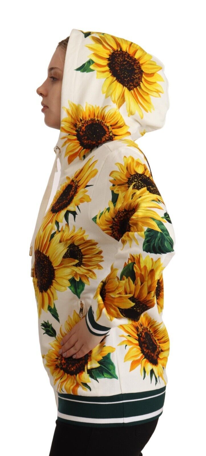 Dolce & Gabbana Floral Daisy Sunflower Hooded Sweater