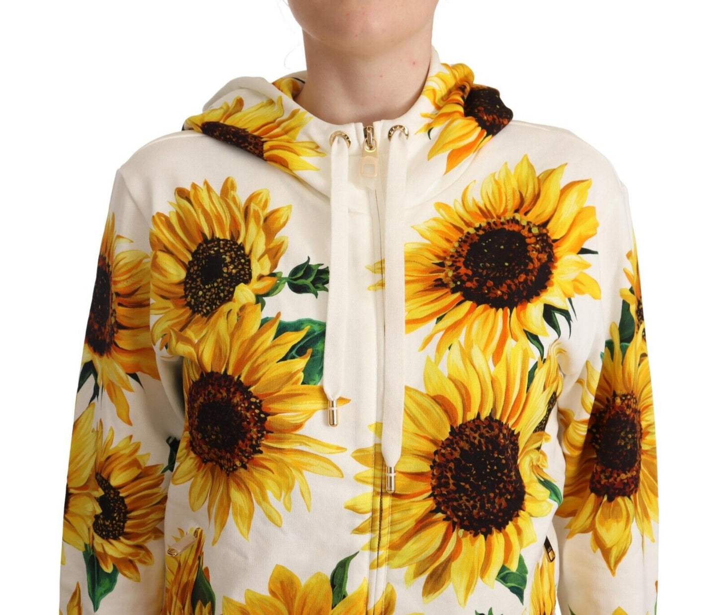 Dolce & Gabbana Floral Daisy Sunflower Hooded Sweater