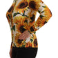 Dolce & Gabbana Sunflower Silk-Cashmere Cardigan Sweater