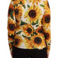 Dolce & Gabbana Sunflower Silk-Cashmere Cardigan Sweater