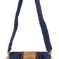 MIA Chic Suede Shoulder Handbag with Gold Applique