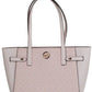 Michael Kors Carmen Large Powder Blush Leather North South Tote Handbag Purse