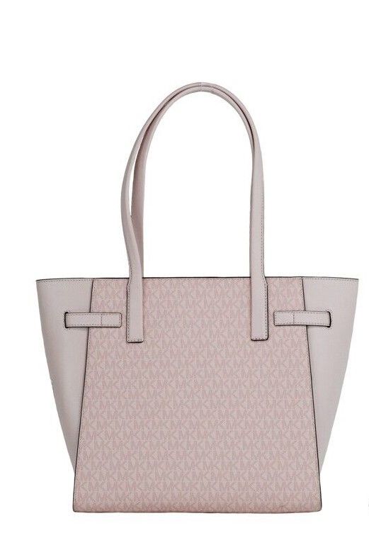 Michael Kors Carmen Large Powder Blush Leather North South Tote Handbag Purse