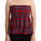 CAMPO DI FRAGOLE Chic Checkered Sleeveless Tank Top