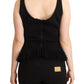 Ermanno Scervino Chic Sleeveless Designer Tank Top in Black