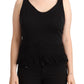 Ermanno Scervino Chic Sleeveless Designer Tank Top in Black