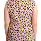 Love Moschino Sleeveless Leopard Print Polo Top