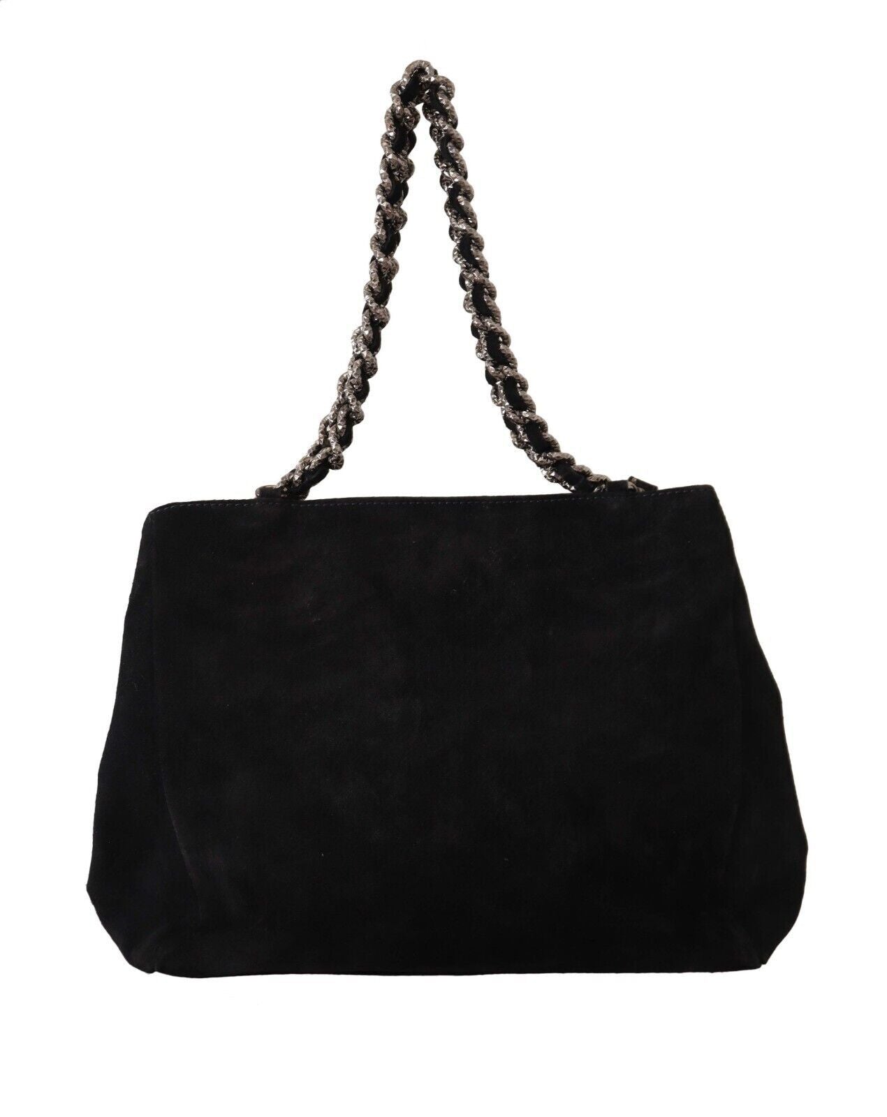 Ermanno Scervino Elegant Suede Crossbody with Silver Details