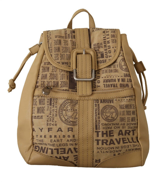 WAYFARER Chic Beige Fabric Backpack Bag