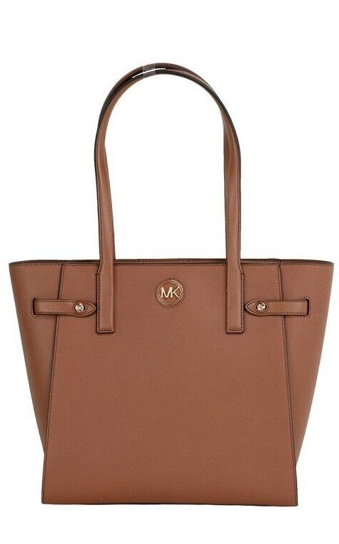 Michael Kors Carmen Large Luggage Leather North South Tote Handbag Purse Bag