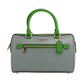 COACH Rowan Multi Kelly Green Colorblock Leather Satchel Crossbody Bag