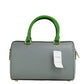 COACH Rowan Multi Kelly Green Colorblock Leather Satchel Crossbody Bag