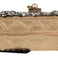 Dolce & Gabbana Elegant Gold Evening Party Clutch