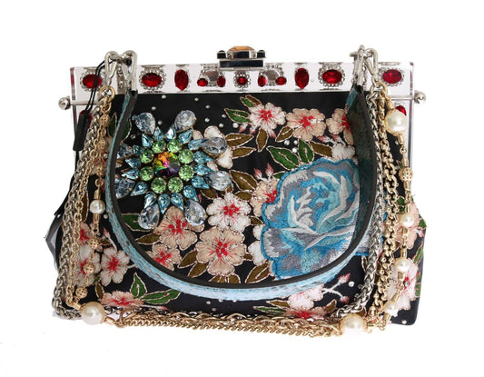 Dolce & Gabbana Elegant VANDA Evening Clutch with Exotic Detailing