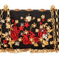 Dolce & Gabbana Embellished Brocade Shoulder Bag with Gold Accents