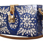 Dolce & Gabbana Crystal Embellished Blue Box Bag