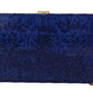 Dolce & Gabbana Crystal Embellished Blue Box Bag