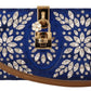 Dolce & Gabbana Crystal Embellished Blue Box Bag