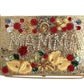 Dolce & Gabbana Elegant Gold Evening Box Clutch with Red Roses