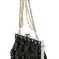 Dolce & Gabbana Elegant Evening Clutch With Crystals and Chain