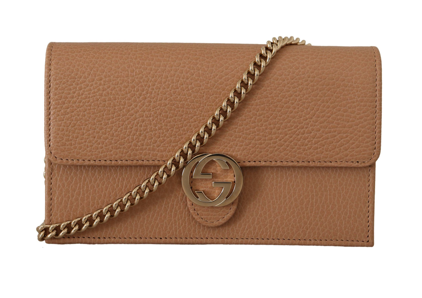 Gucci Elegant Beige Leather Shoulder Bag