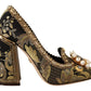 Dolce & Gabbana Opulent Gold Jacquard Brocade Pumps