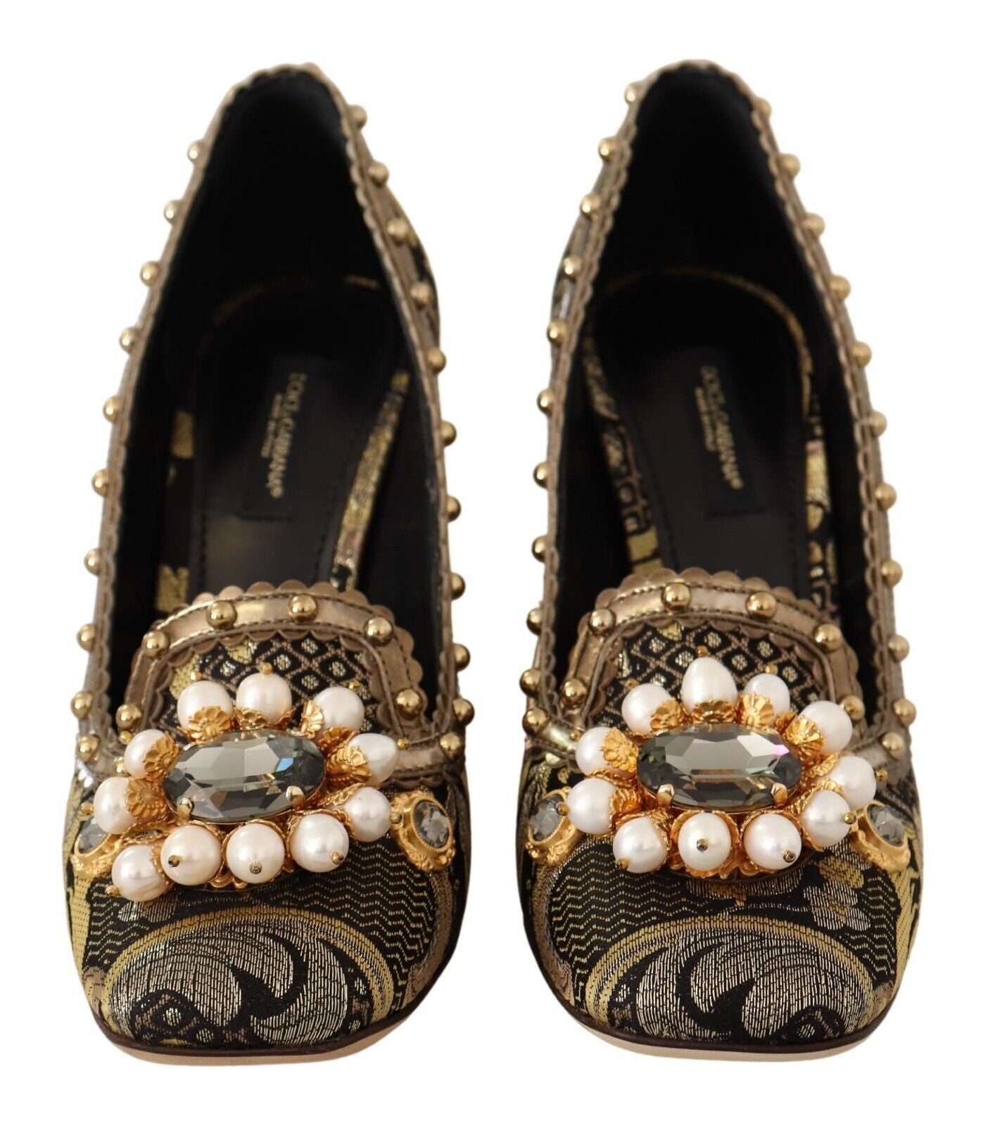 Dolce & Gabbana Opulent Gold Jacquard Brocade Pumps