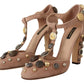 Dolce & Gabbana Glamorous Suede T-Strap Pumps with Embellishment