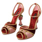 Dolce & Gabbana Chic Red Velvet Ankle Strap Sandals