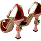 Dolce & Gabbana Chic Red Velvet Ankle Strap Sandals