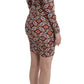 GF Ferre Chic Multicolor Cocktail V-Neck Dress