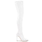 Elisabetta Franchi Elegant Pointed White Boots with Coated Finish