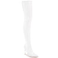 Elisabetta Franchi Elegant Pointed White Boots with Coated Finish