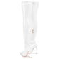 Elisabetta Franchi Elegant Pointed White Boots with Coated Finish