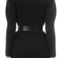 Elisabetta Franchi Black Wool Women's Knit Dress