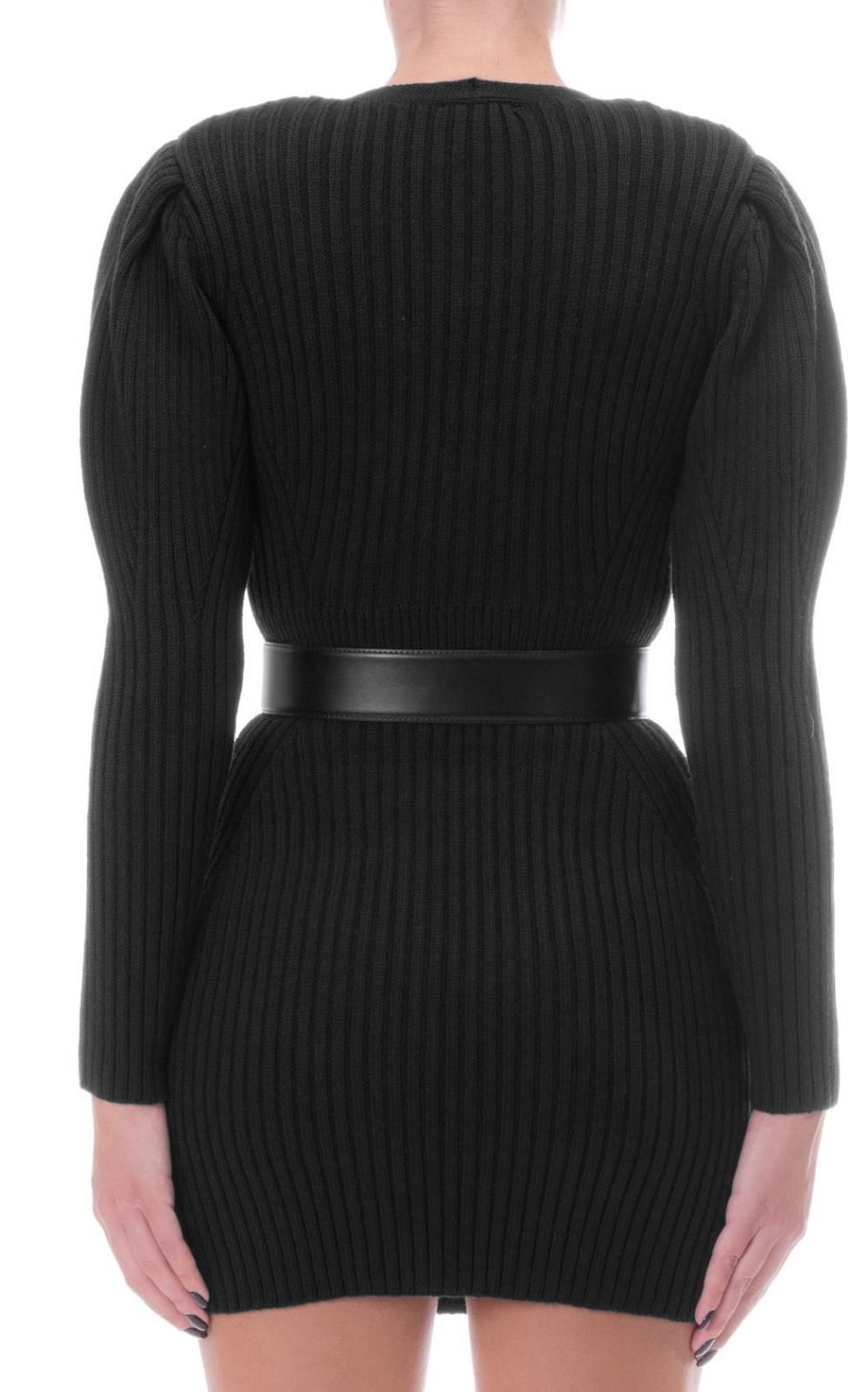 Elisabetta Franchi Black Wool Women's Knit Dress