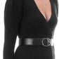 Elisabetta Franchi Black Wool Women's Knit Dress