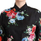 Dolce & Gabbana Elegant Floral Silk-Cotton Polo Blouse