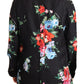 Dolce & Gabbana Elegant Floral Silk-Cotton Polo Blouse