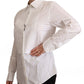 Dolce & Gabbana Elegant White Cotton Collared Top