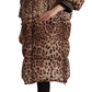 Dolce & Gabbana Elegant Leopard Print Long Jacket