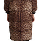 Dolce & Gabbana Elegant Leopard Print Long Jacket