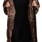 Dolce & Gabbana Elegant Leopard Print Long Jacket