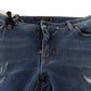 Dolce & Gabbana Elegant Distressed Skinny Denim Chic Look