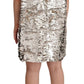 MSGM Elegant Sequined Boat Neck Mini Dress